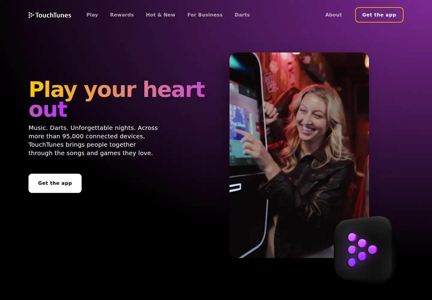 Captured homepage of touchtunes.com in the current scan