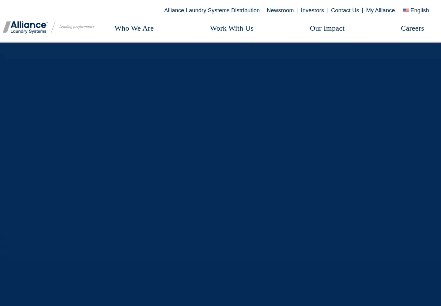 Screenshot of alliancelaundry.com