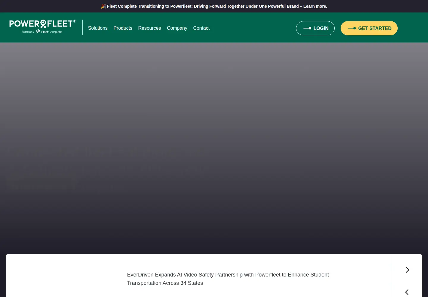 Screenshot of fleetcomplete.com