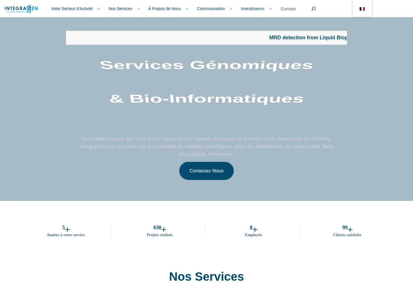 Screenshot of integragen.com