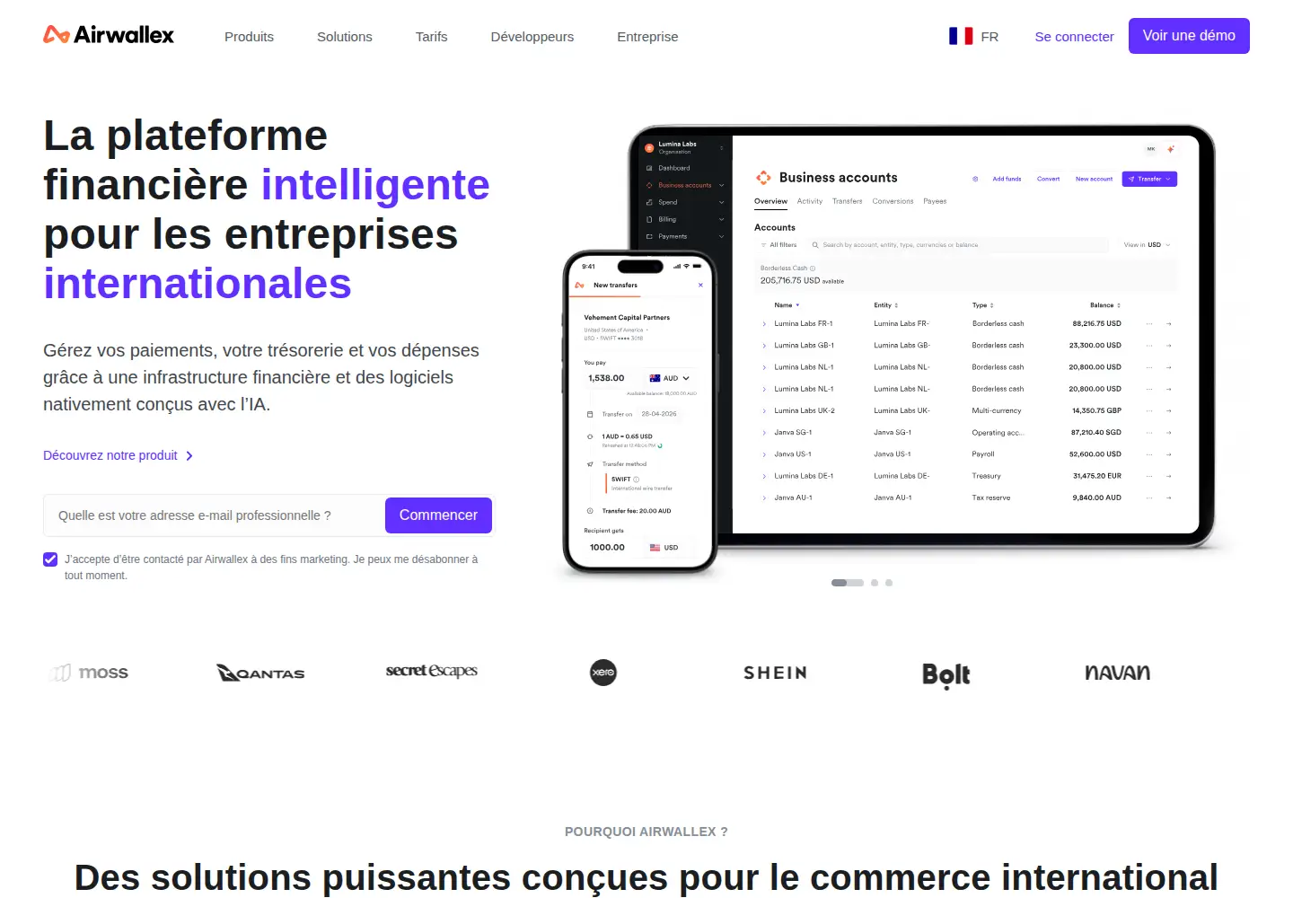 Screenshot of airwallex.com