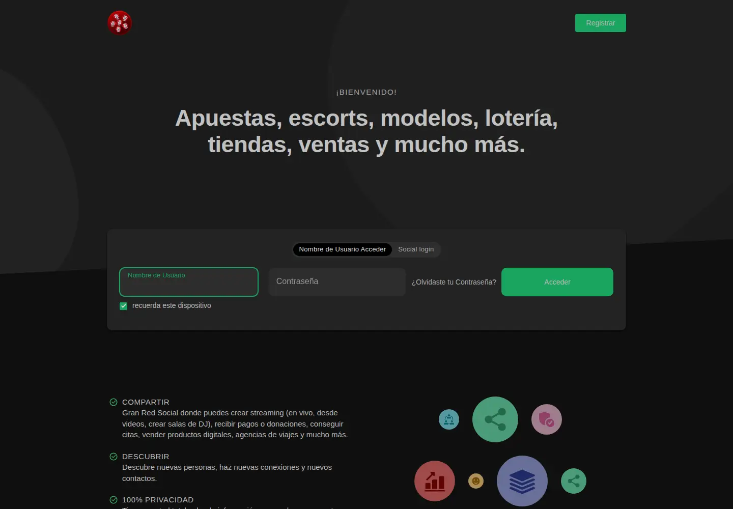Screenshot of camlive.ovh