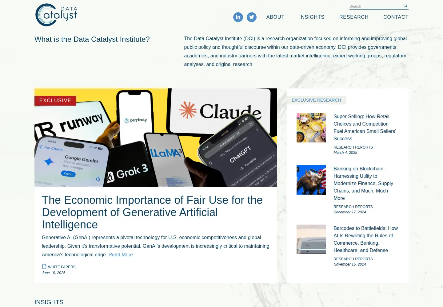 Captured homepage of datacatalyst.org in the current scan