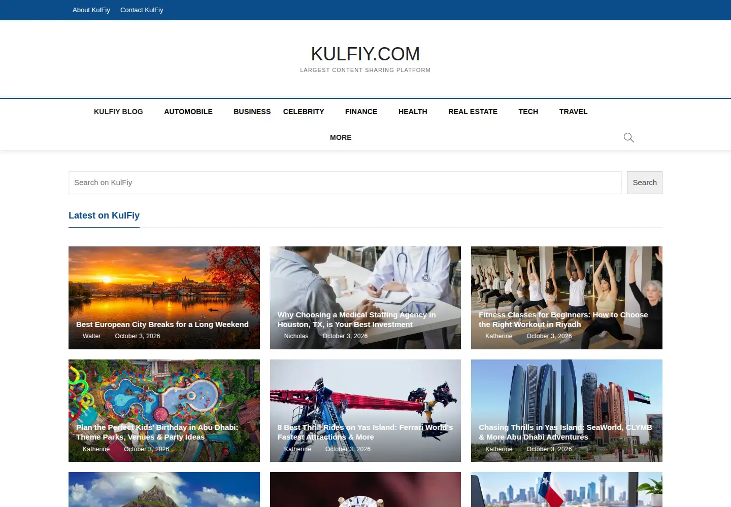 Captured homepage of kulfiy.com in the current scan