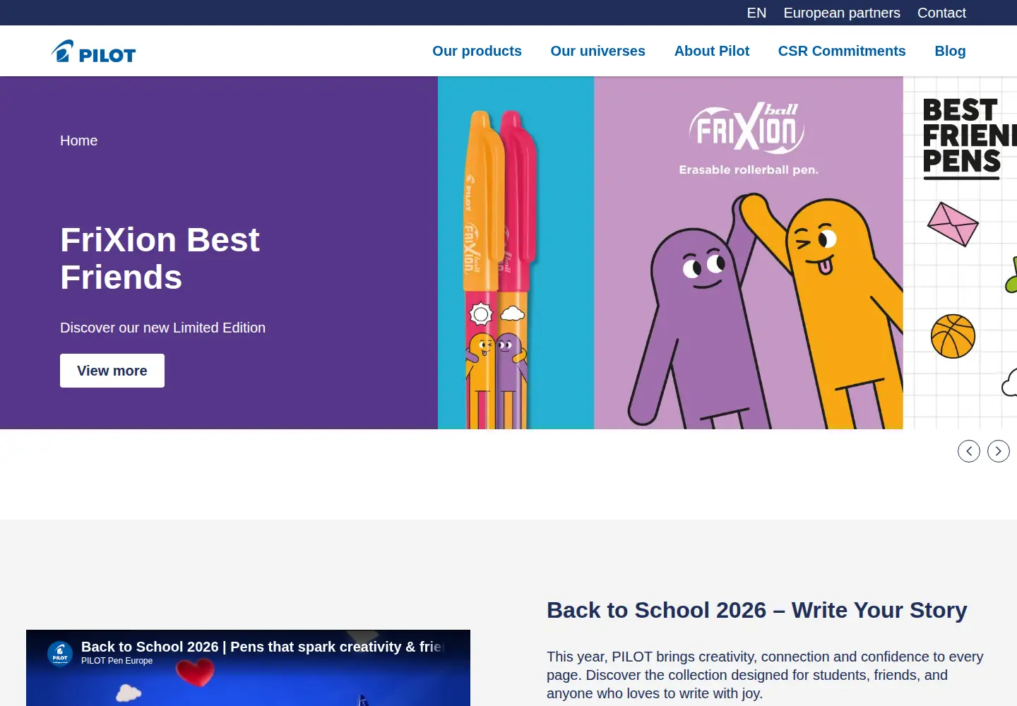 Screenshot of pilotpen.eu