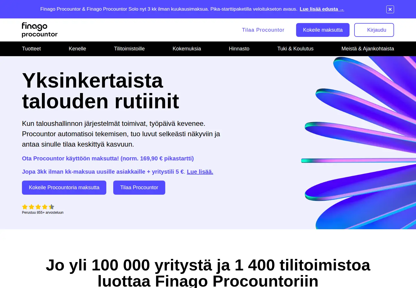 Screenshot of procountor.fi