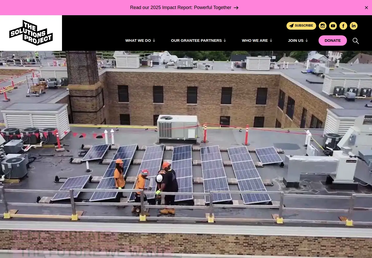 Screenshot of thesolutionsproject.org