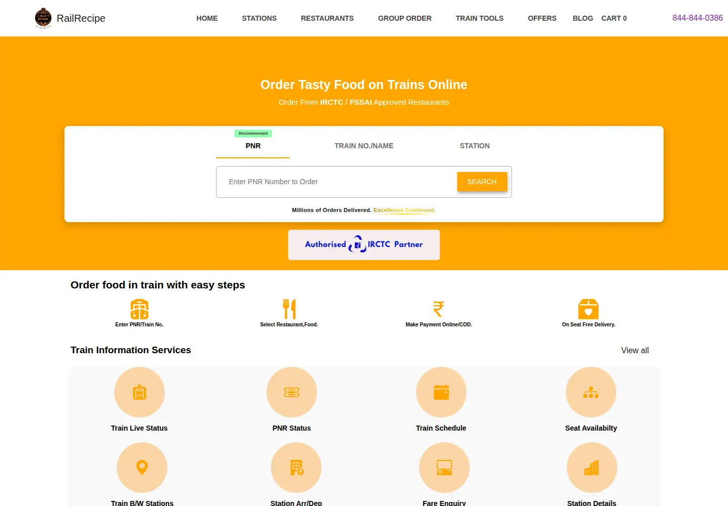 Screenshot of railrecipe.com