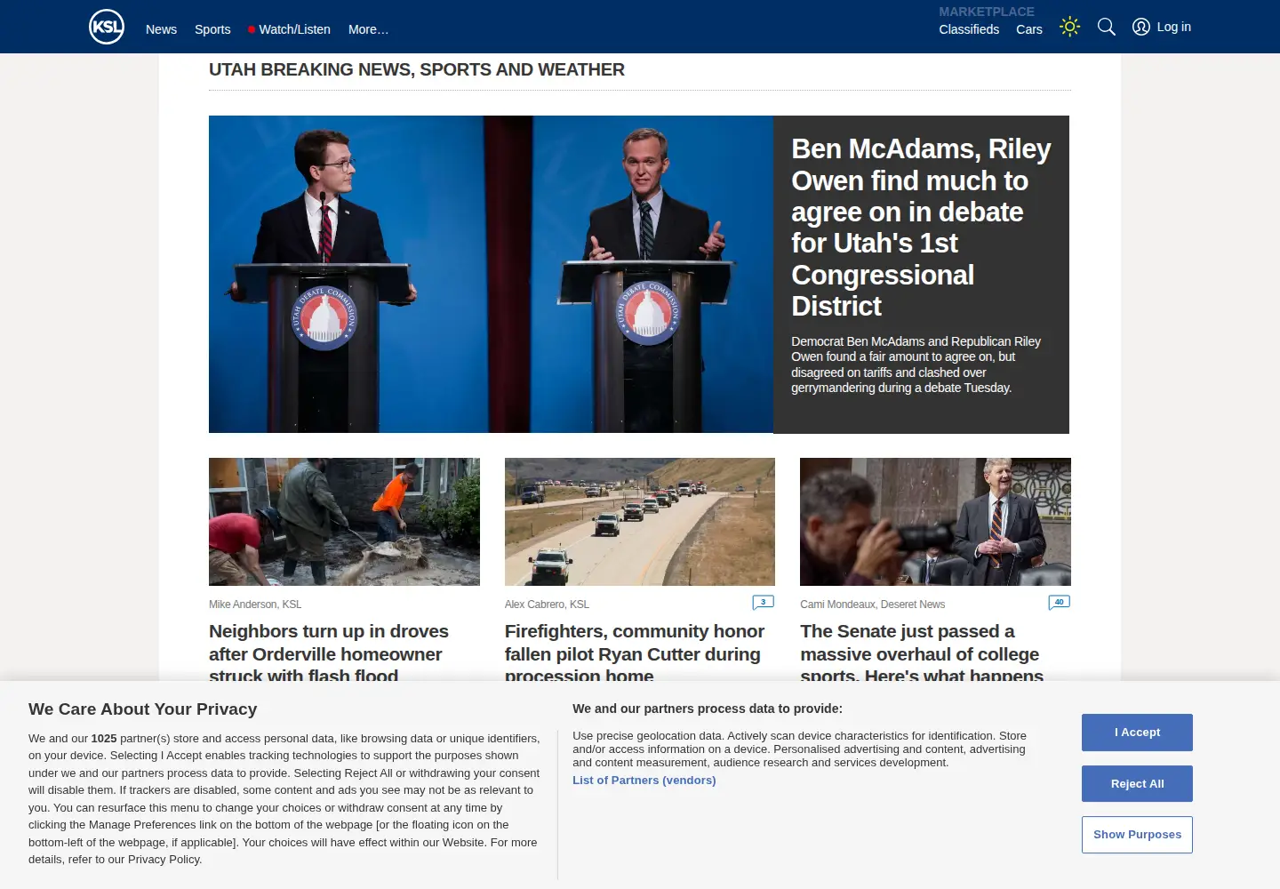 Screenshot of ksl.com