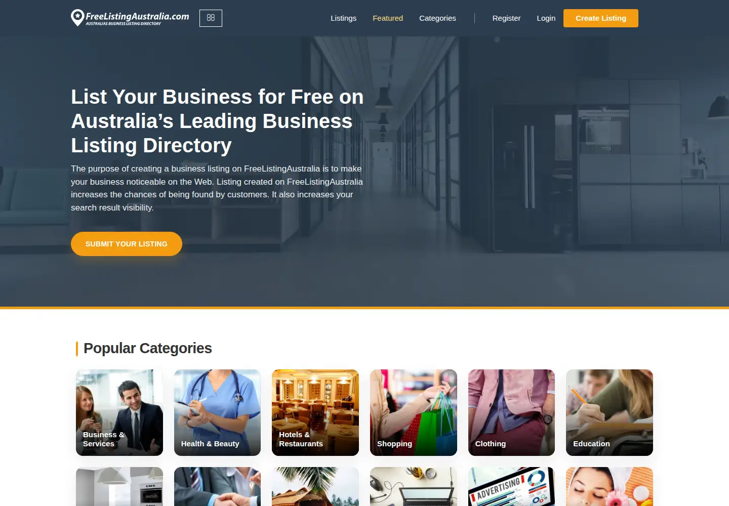 Screenshot of freelistingaustralia.com