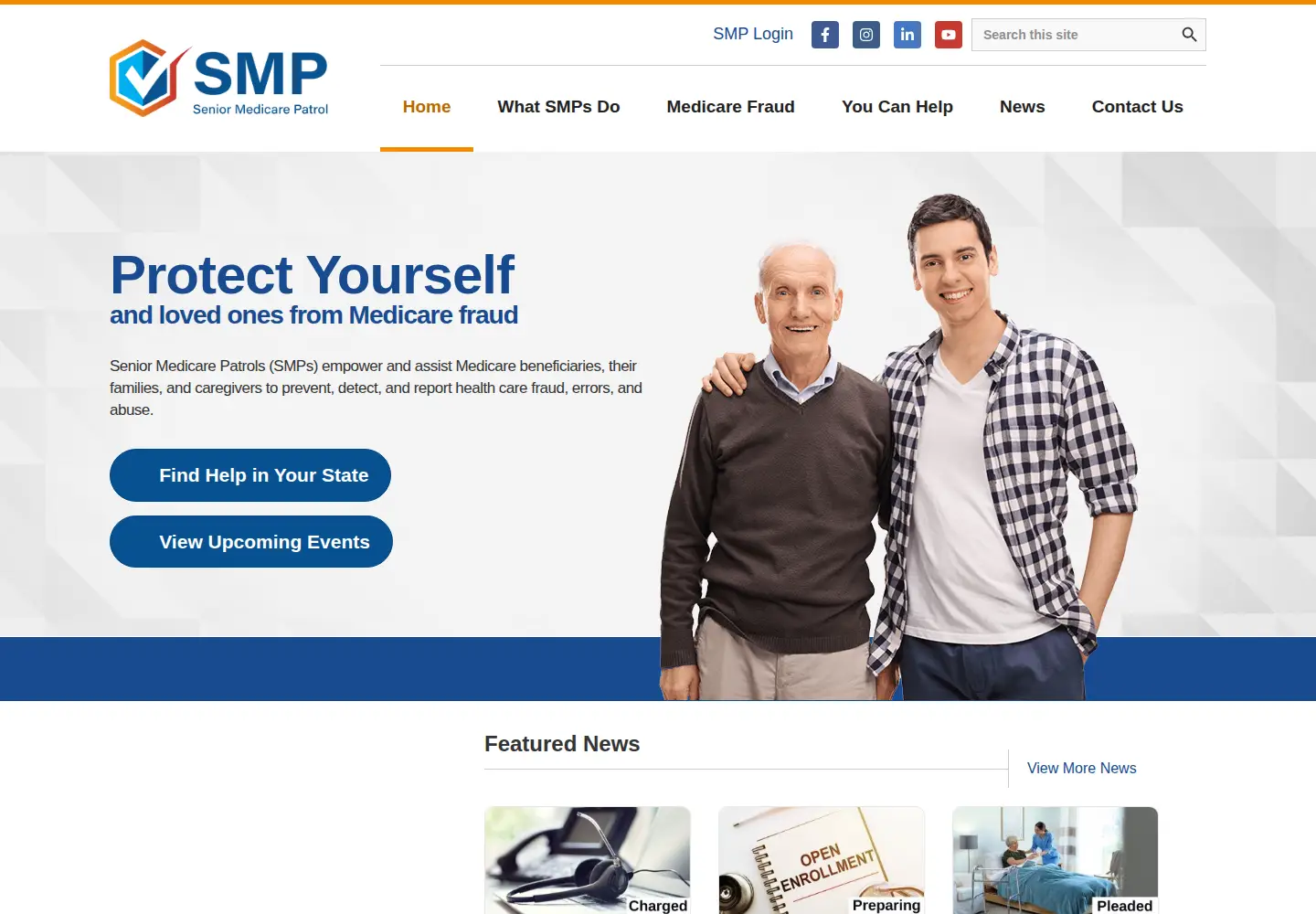 Captured homepage of smpresource.org in the current scan