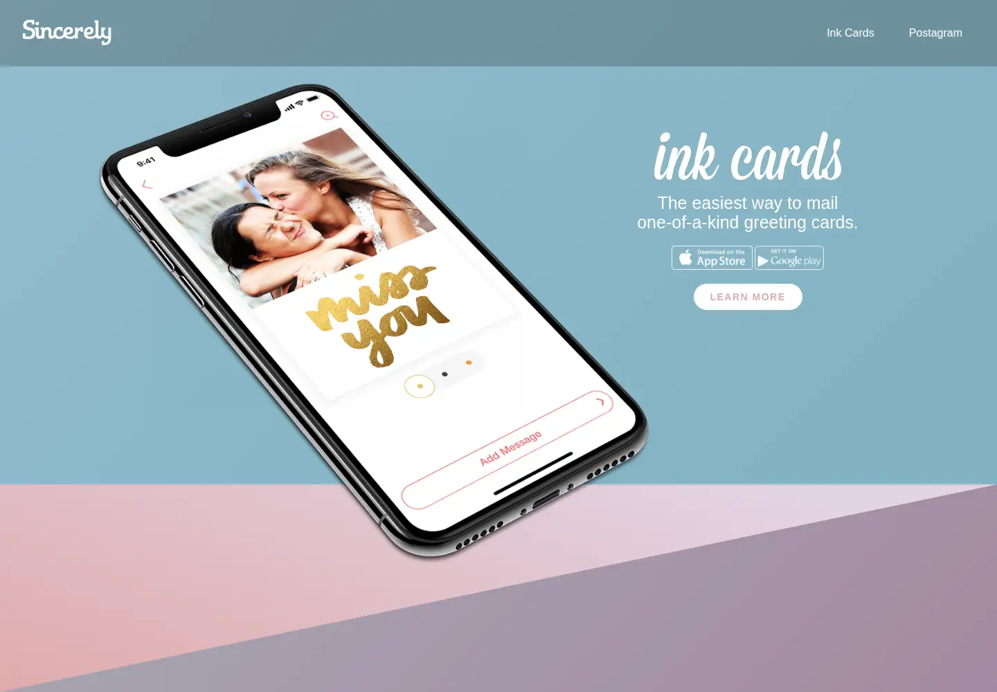 Screenshot of sincerely.com