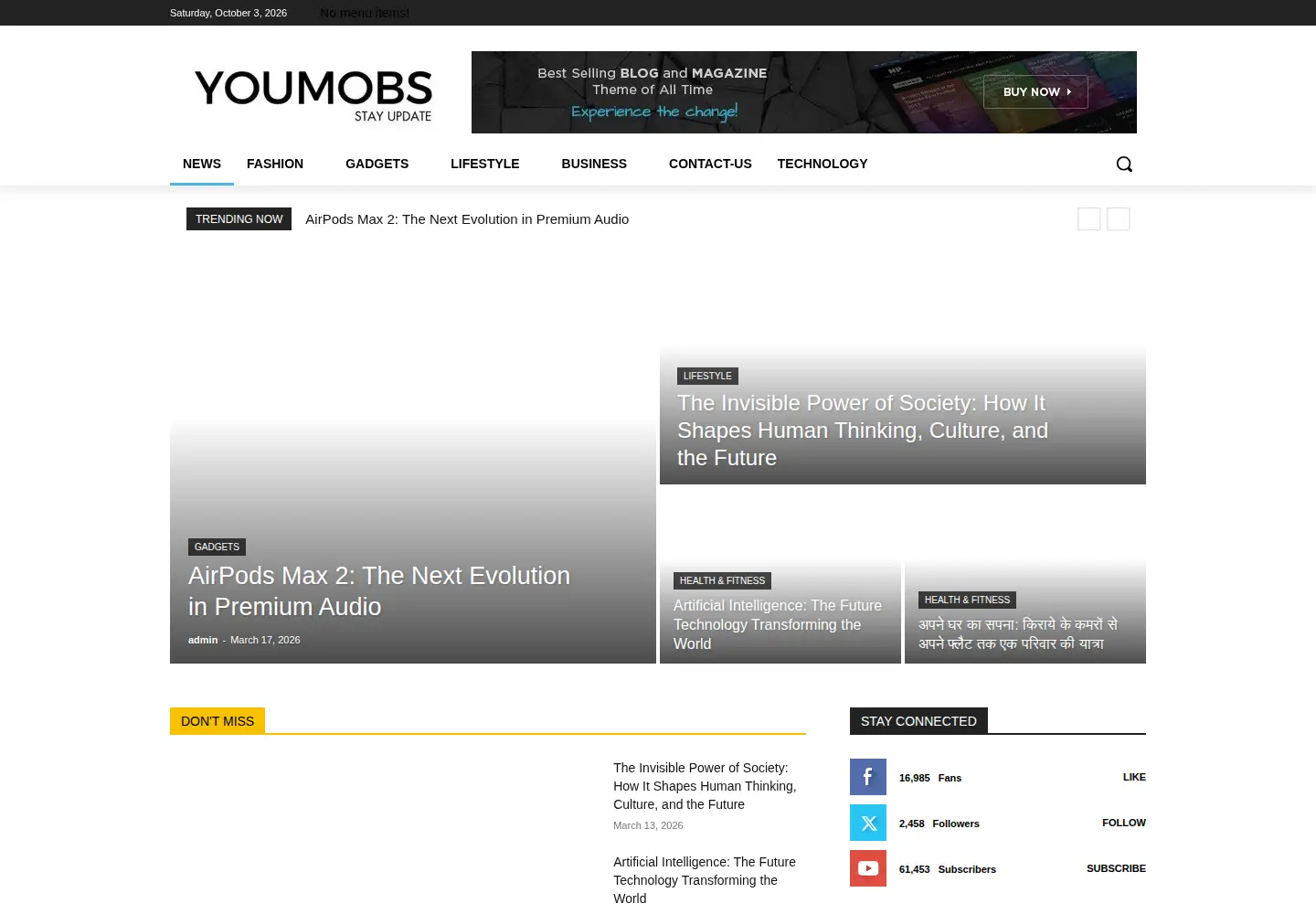 Captured homepage of youmobs.com in the current scan