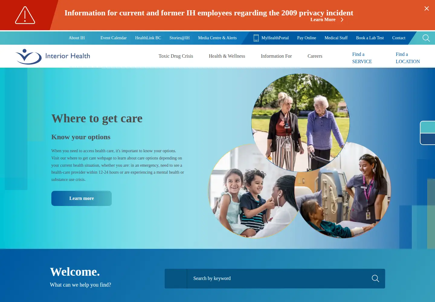 Screenshot of interiorhealth.ca