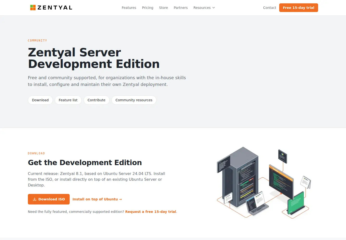 Screenshot of zentyal.org