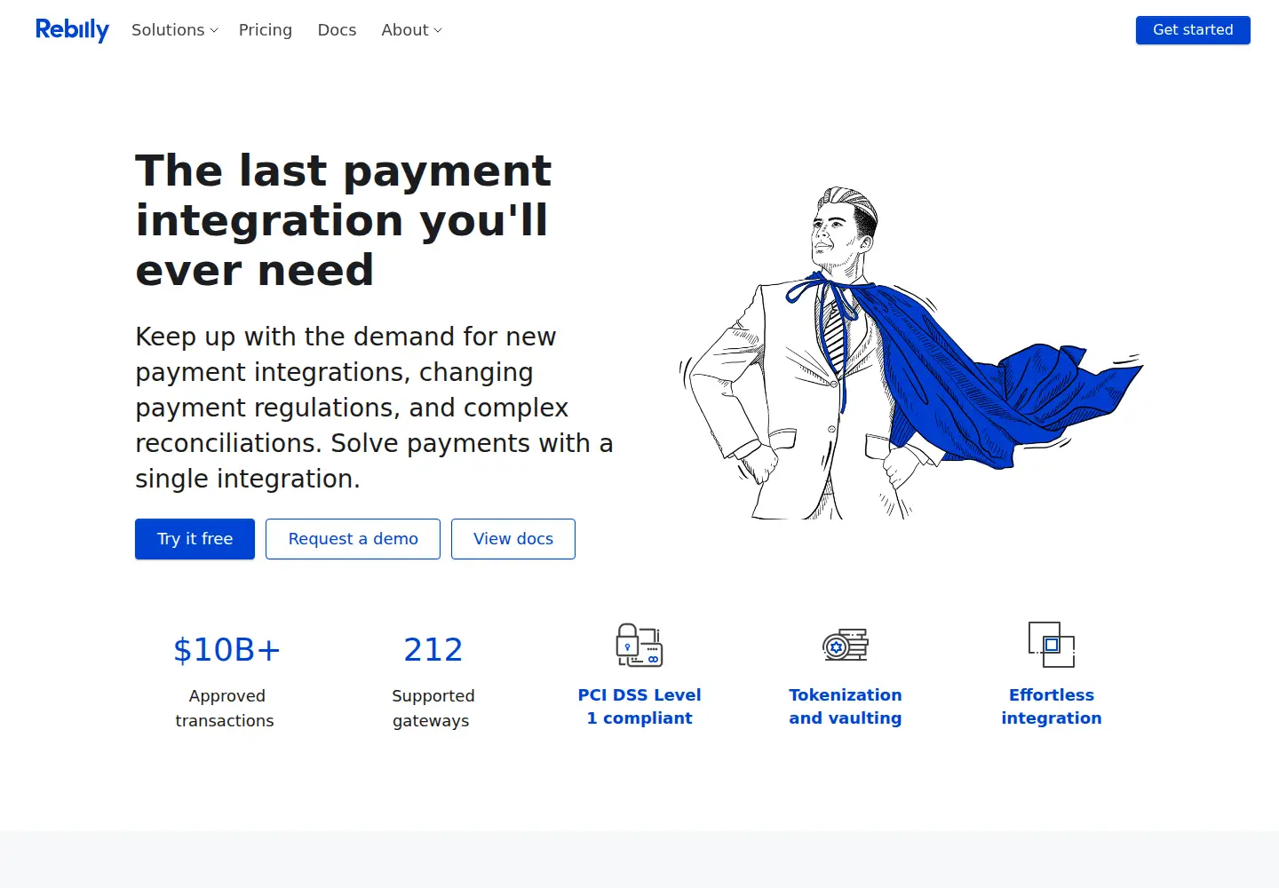 Screenshot of rebilly.com