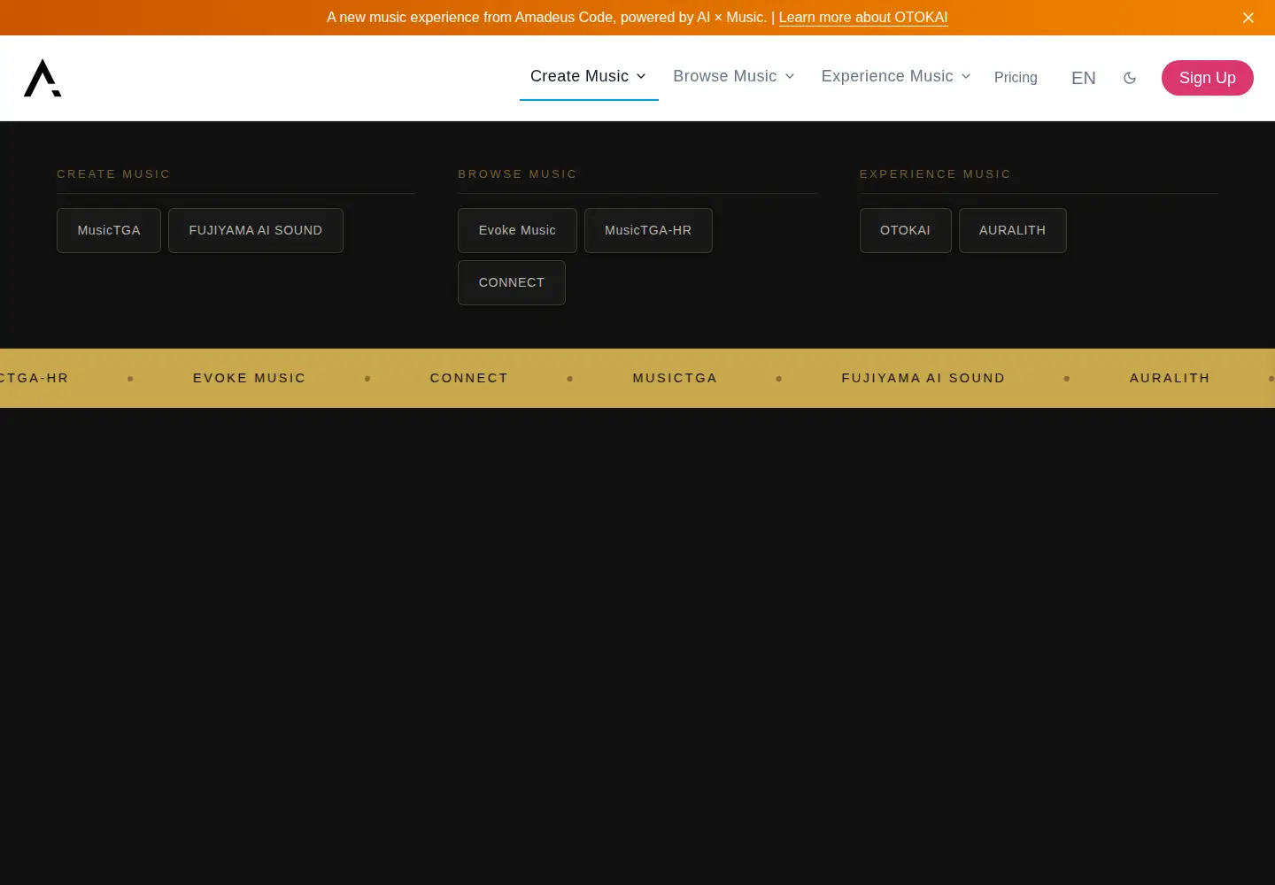 Screenshot of amadeuscode.com