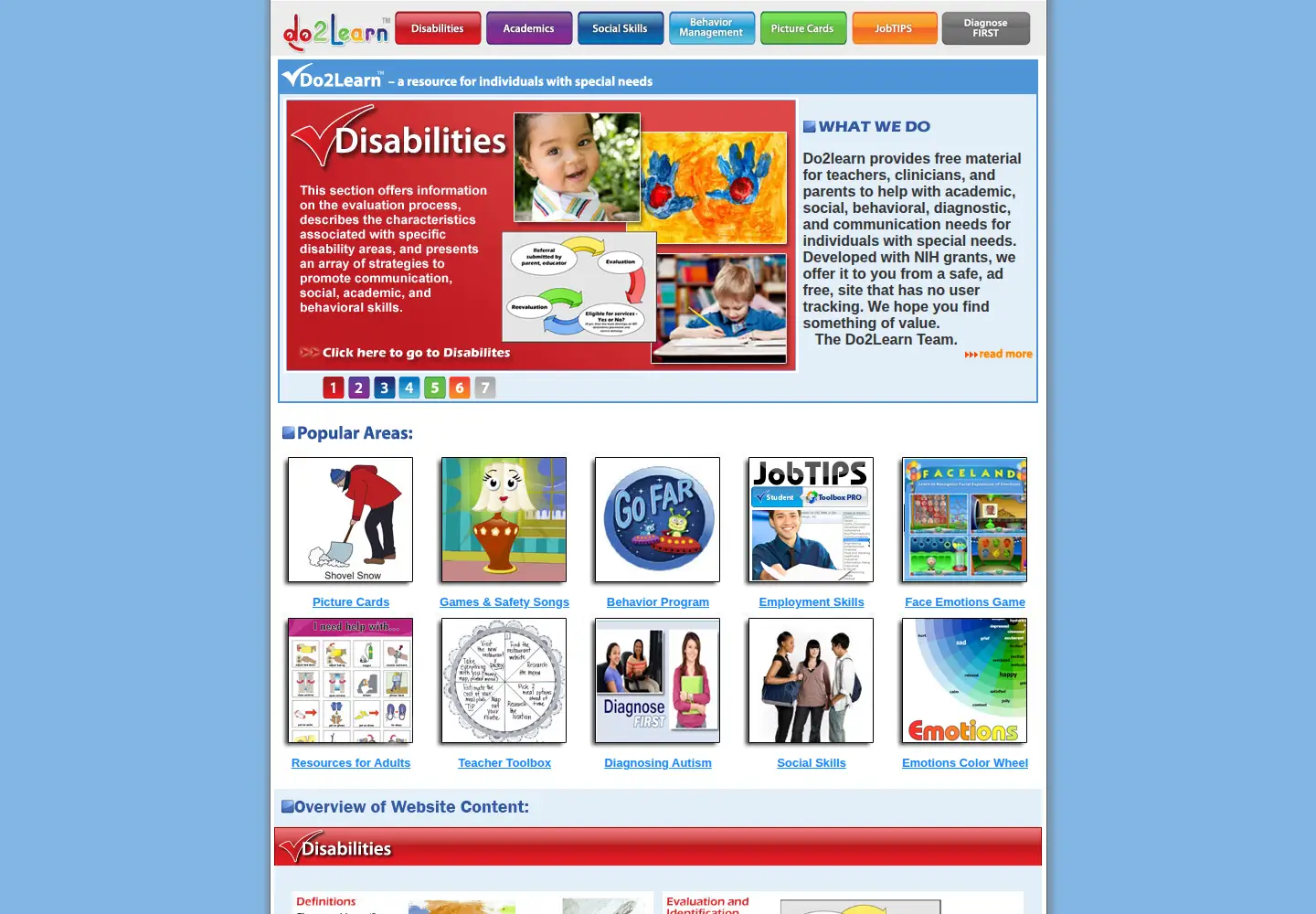 Screenshot of do2learn.com