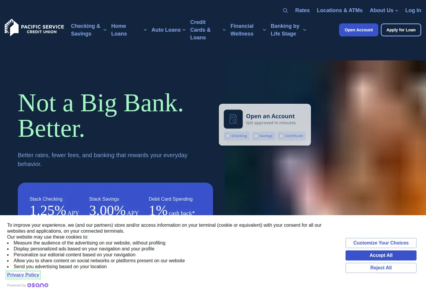 Screenshot of pacificservice.org