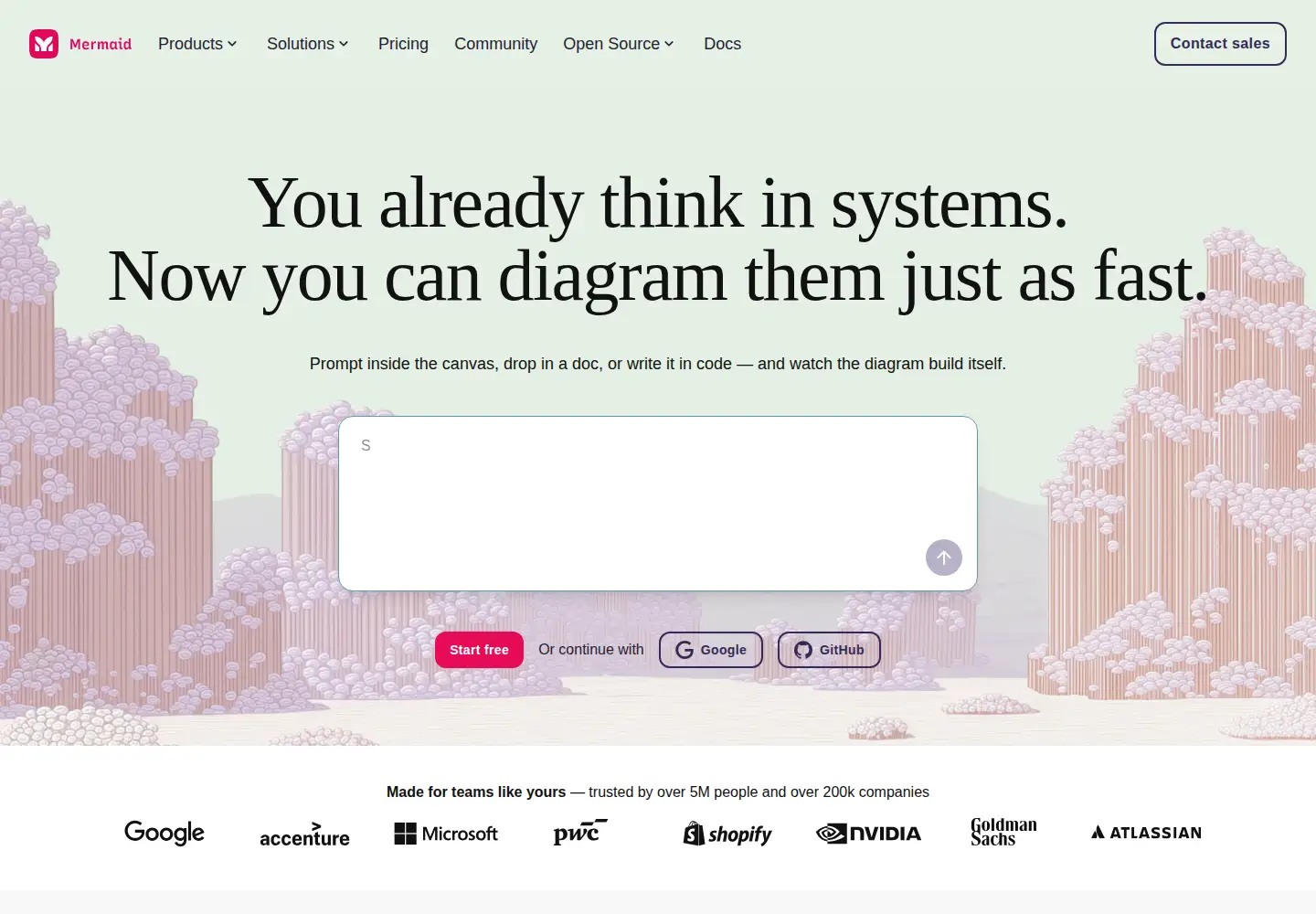 Screenshot of mermaid.ai