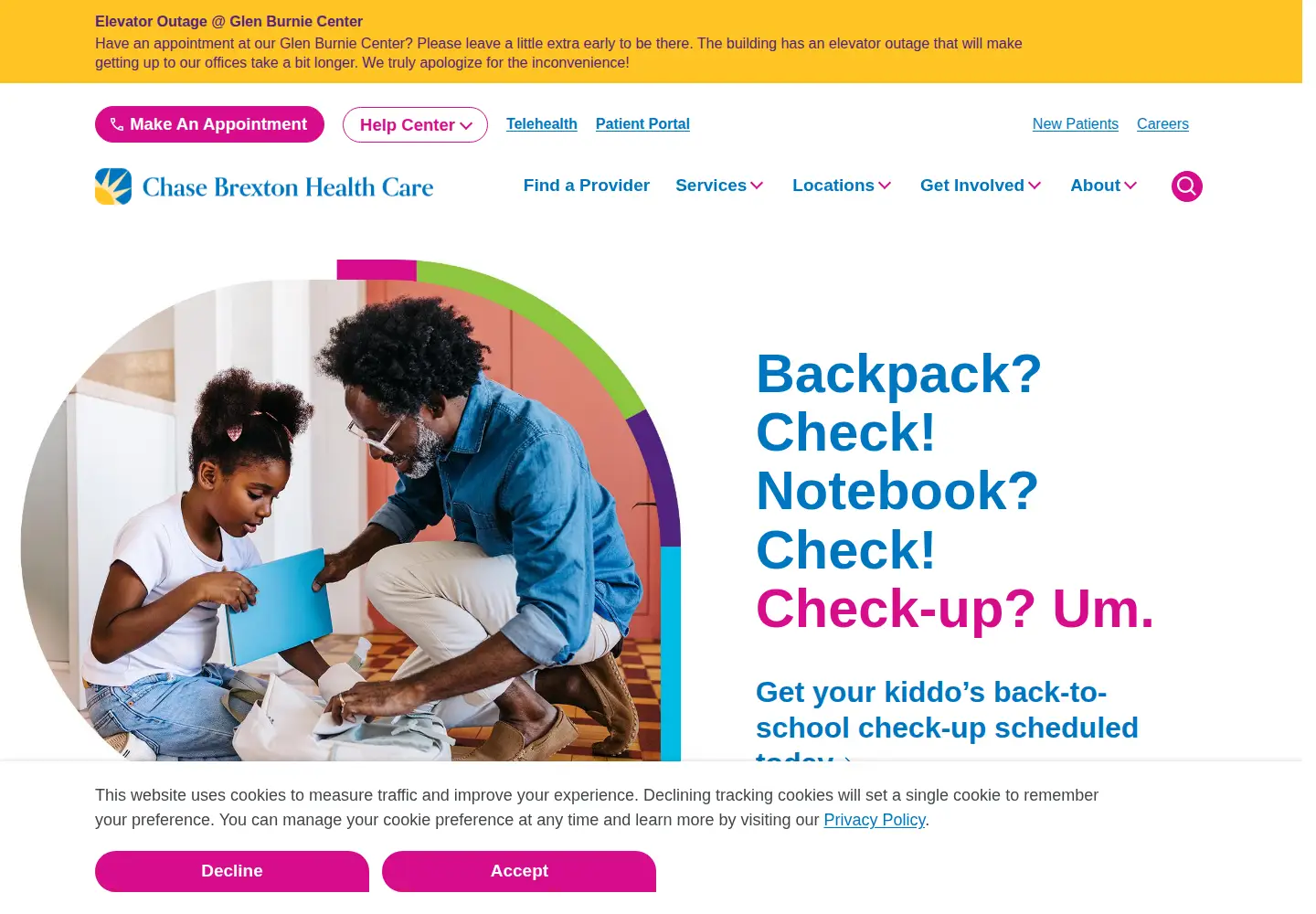 Captured homepage of chasebrexton.org in the current scan