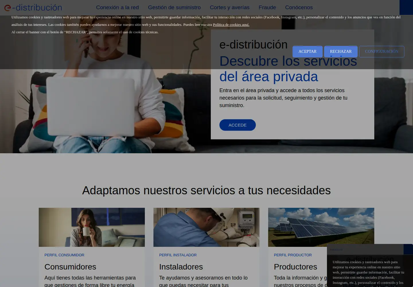 Screenshot of edistribucion.com