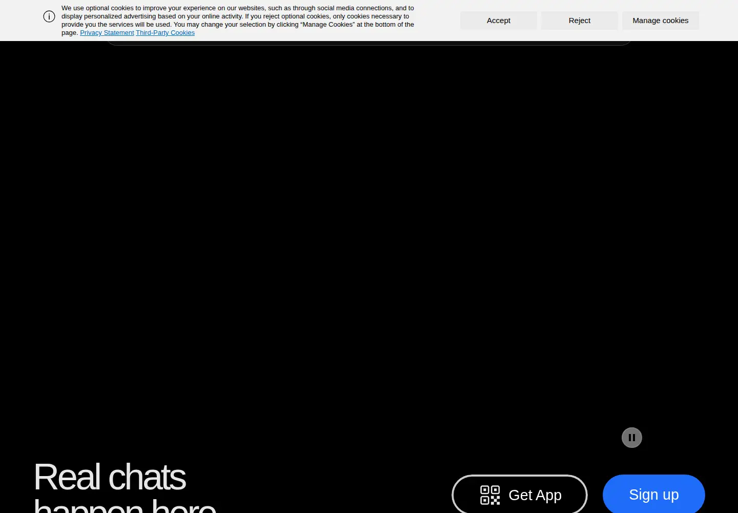 Screenshot of groupme.com