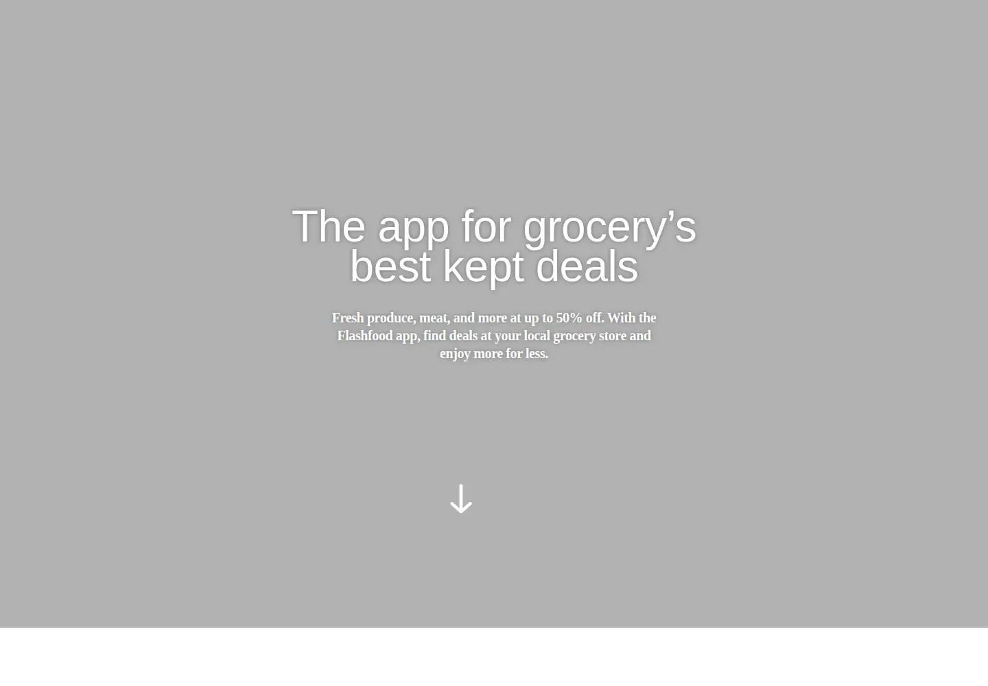Captured homepage of flashfood.com in the current scan