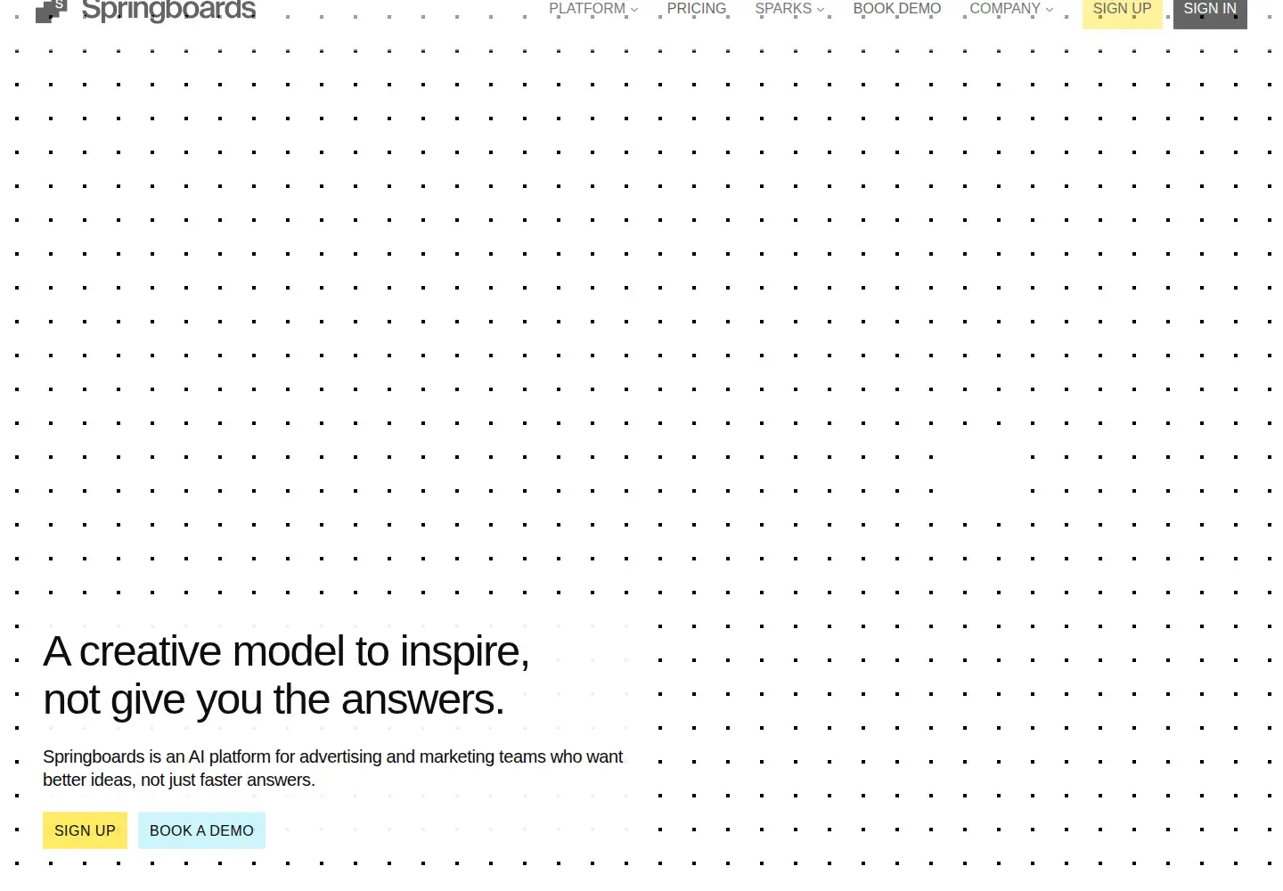 Screenshot of springboards.ai