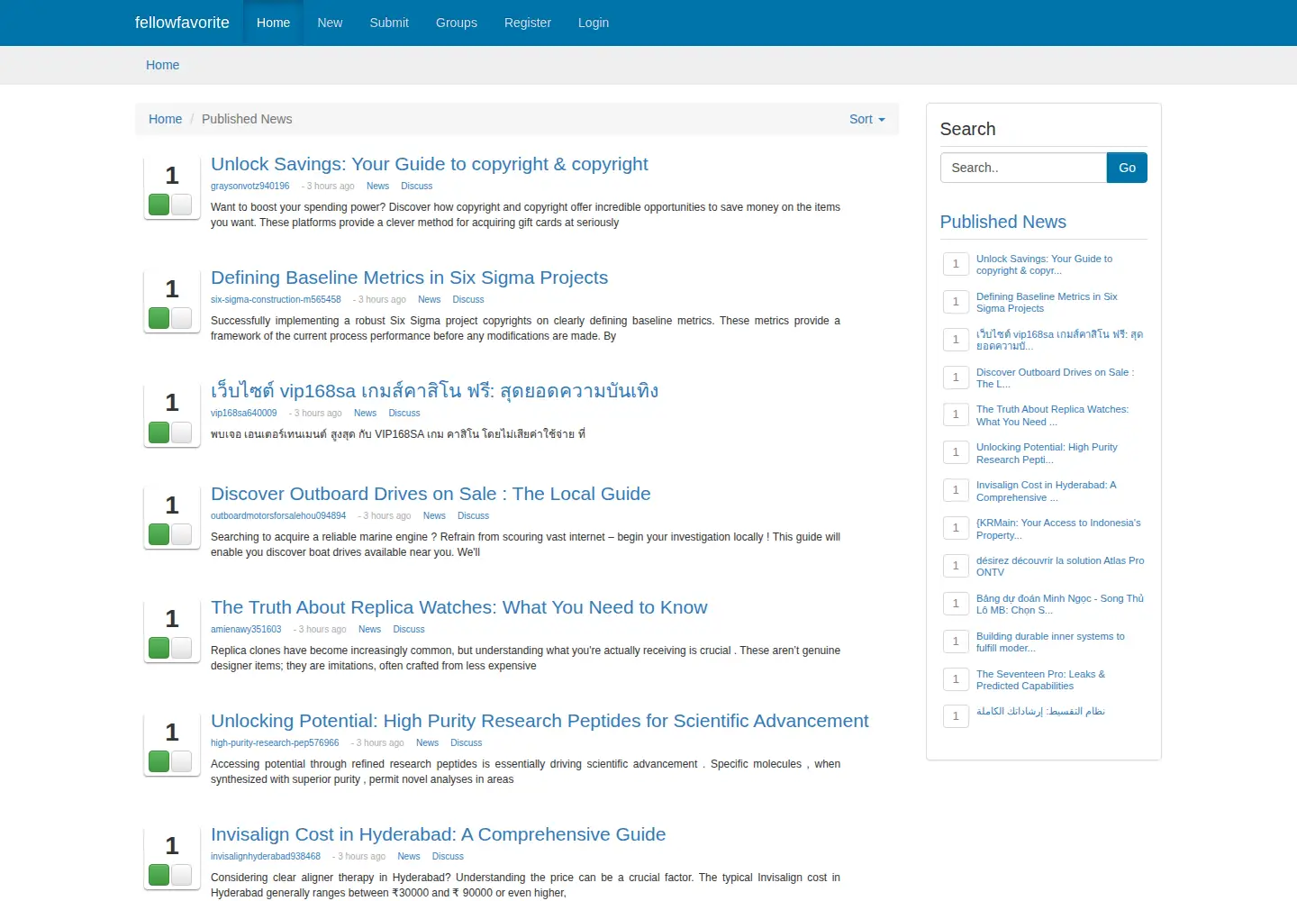 Screenshot of fellowfavorite.com