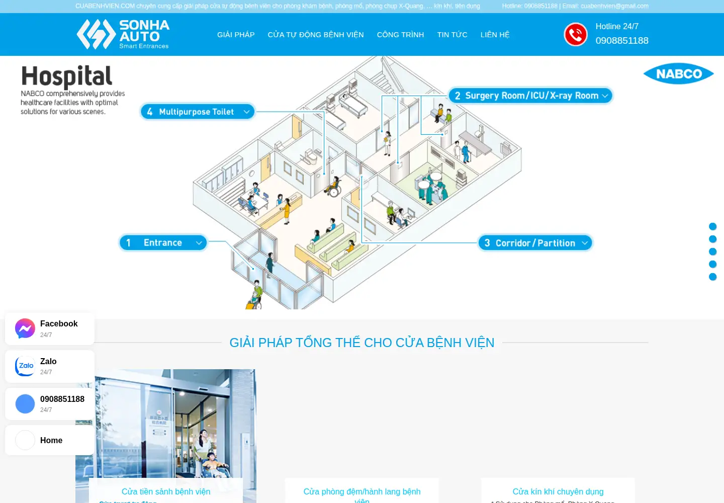 Screenshot of cuabenhvien.com