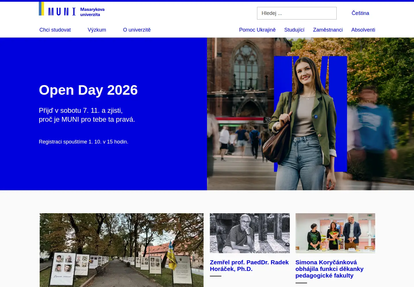Screenshot of muni.cz