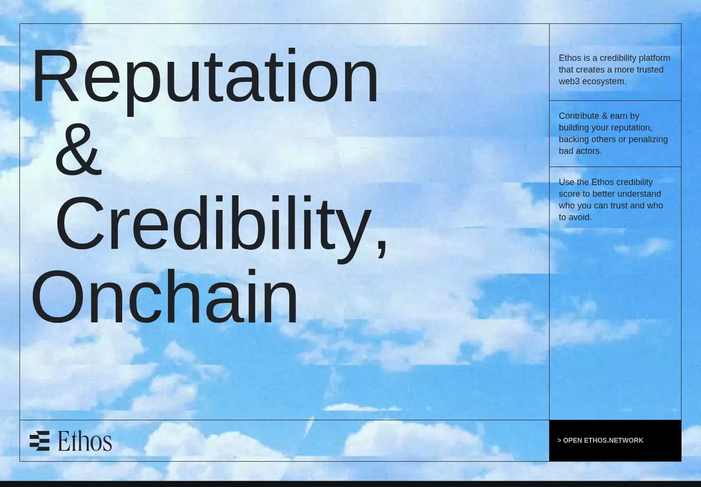 Screenshot of ethos.network