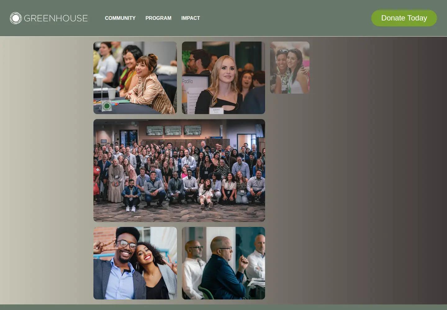 Captured homepage of greenhousescholars.org in the current scan