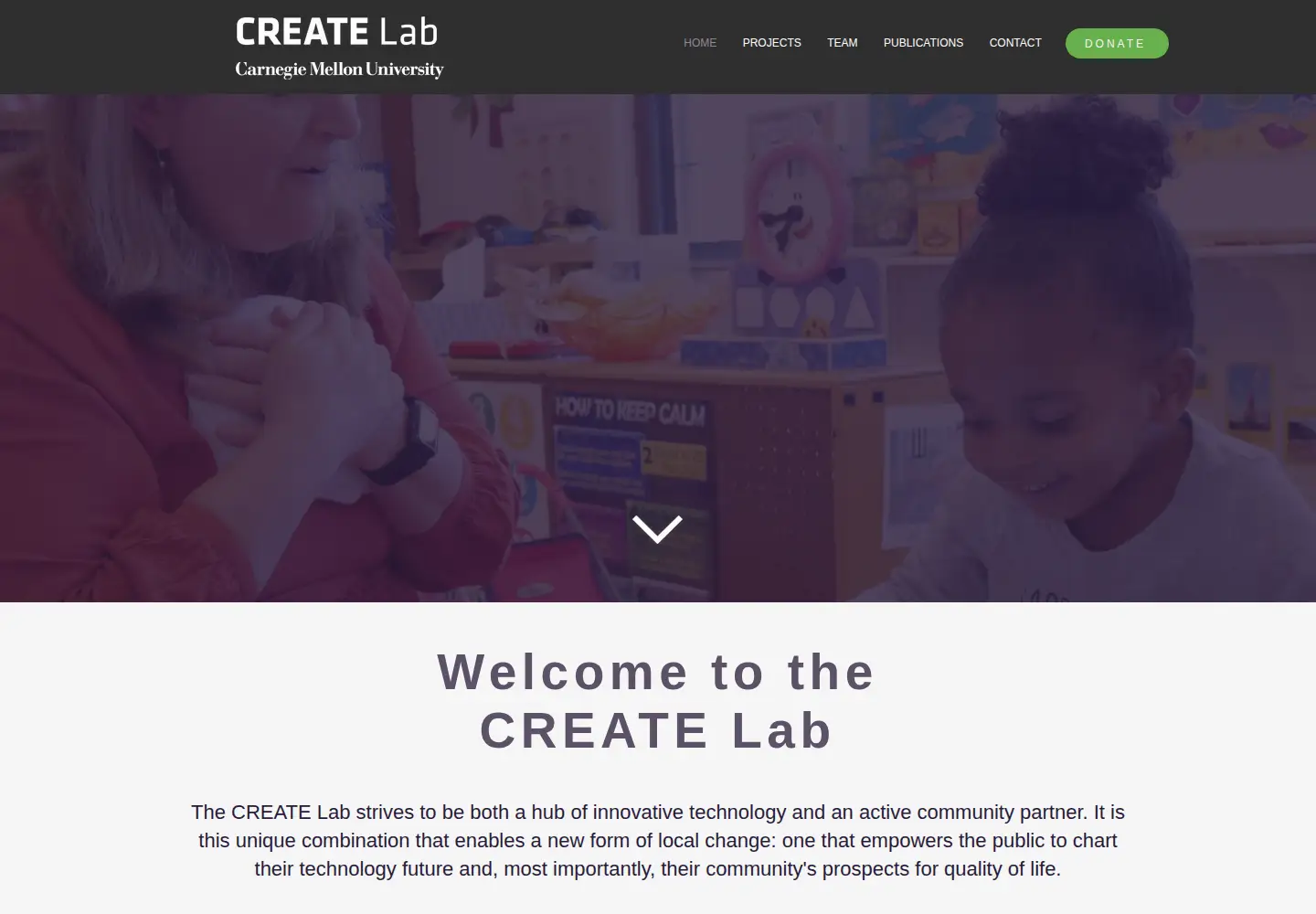 Screenshot of createlab.org
