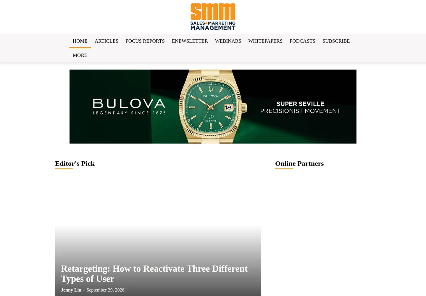 Screenshot of salesandmarketing.com