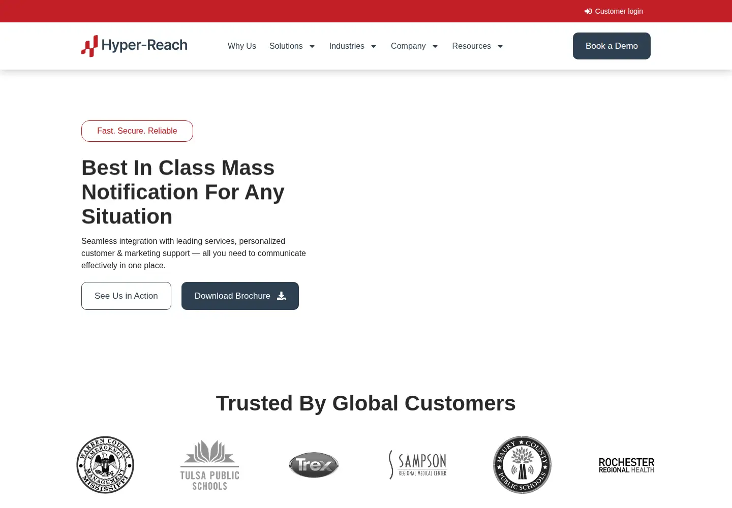 Screenshot of hyper-reach.com