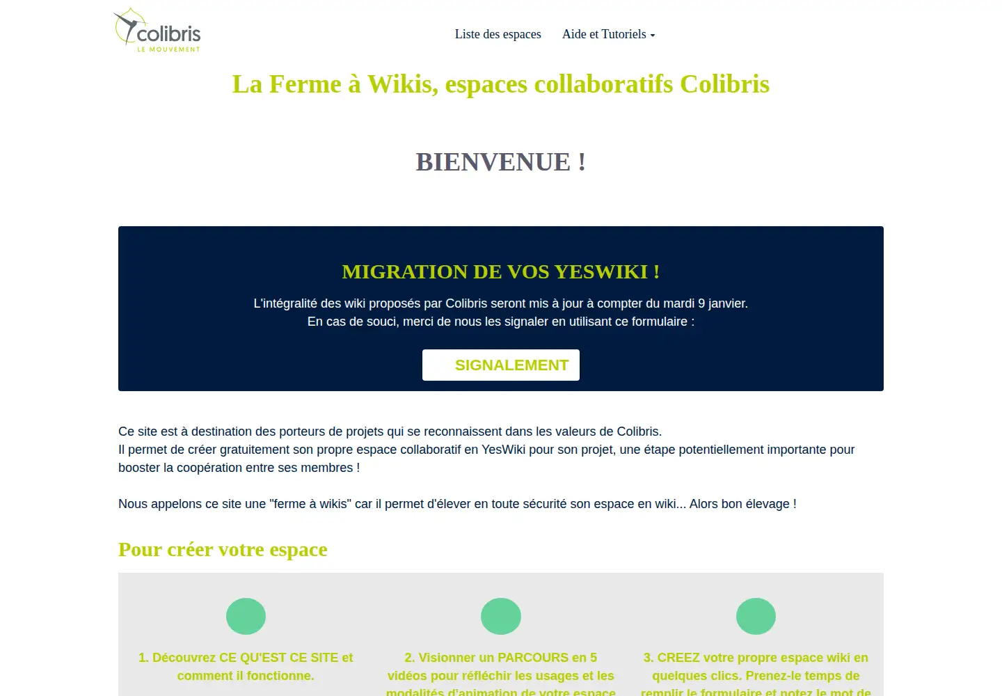Screenshot of colibris-wiki.org