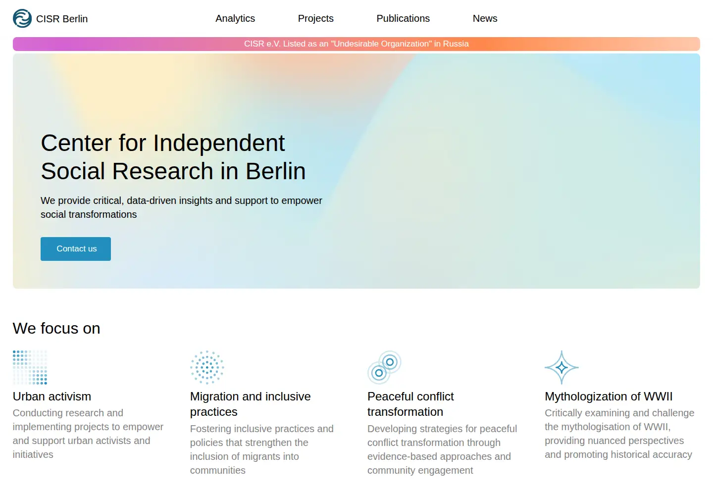 Screenshot of cisr-berlin.org