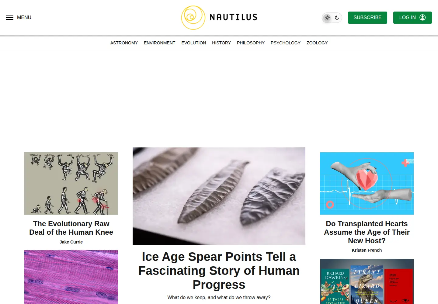 Screenshot of nautil.us