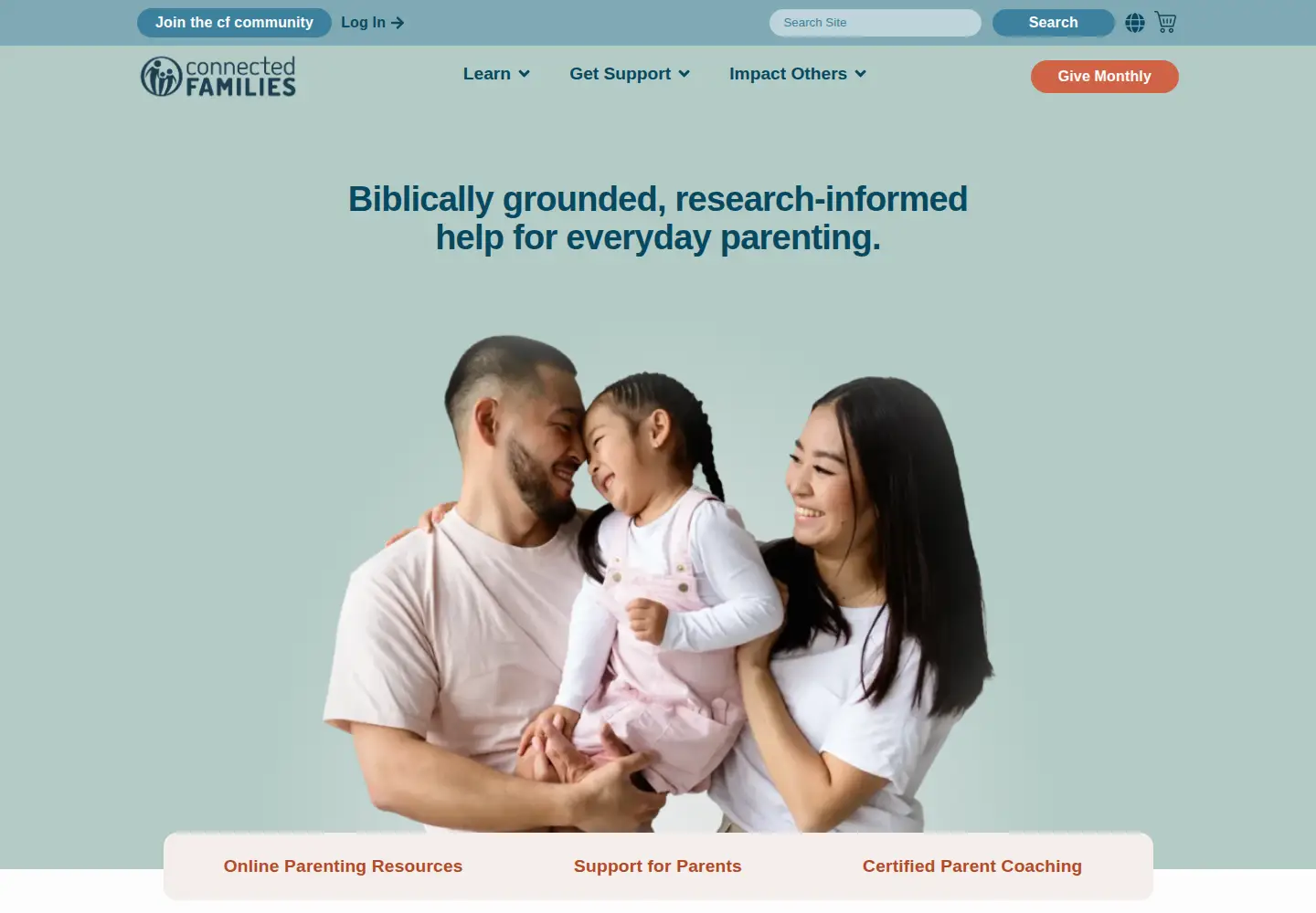 Screenshot of connectedfamilies.org