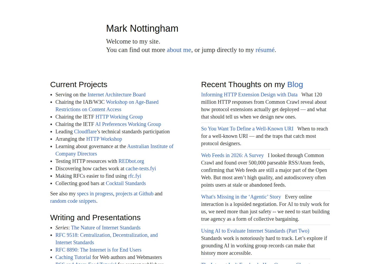 Screenshot of mnot.net