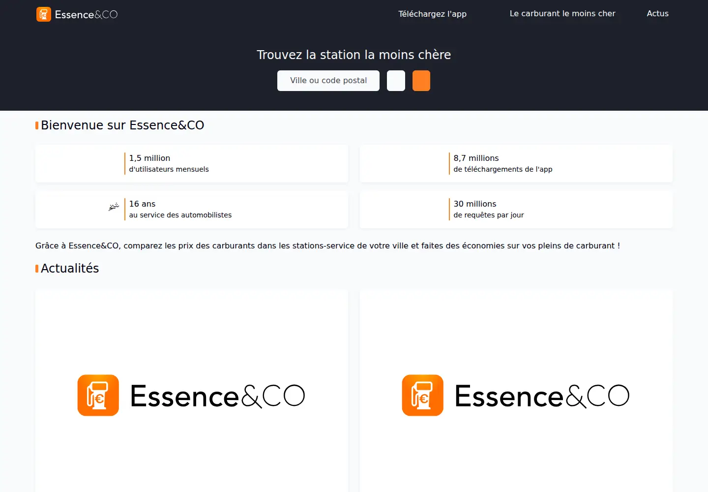 Screenshot of mon-essence.fr