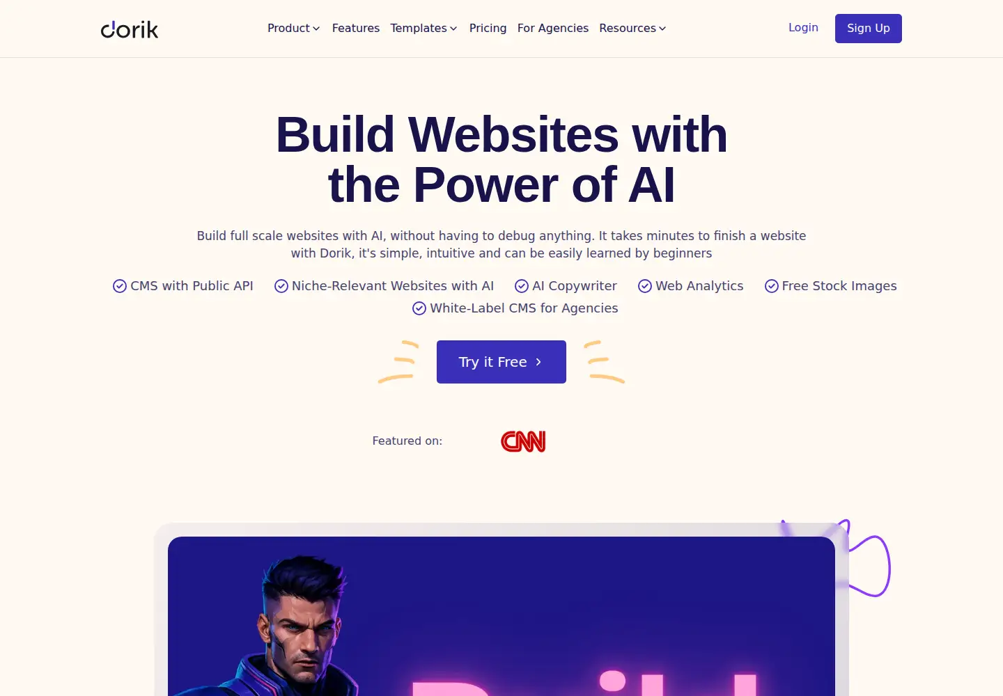 Screenshot of dorik.com