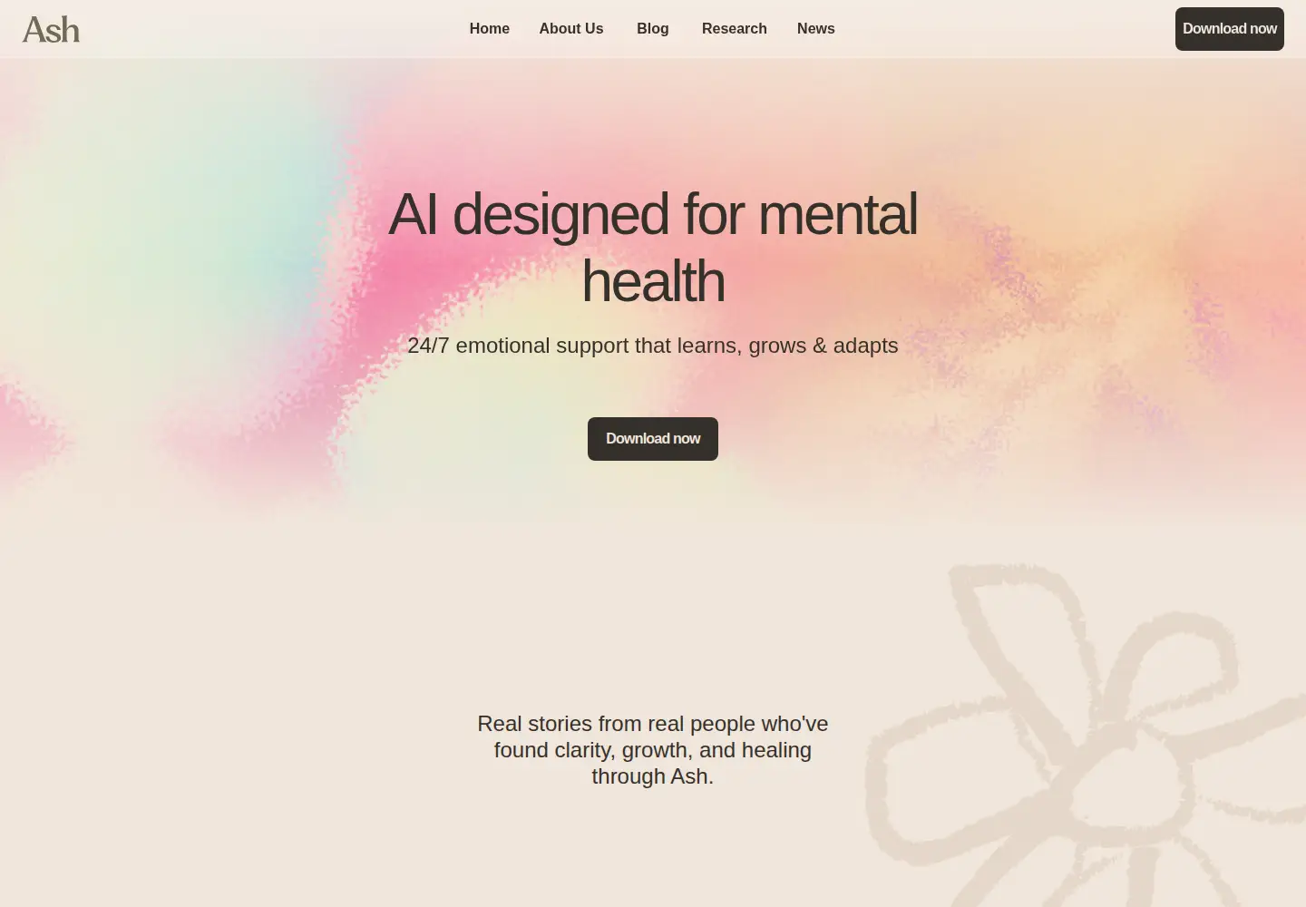 Screenshot of talktoash.com