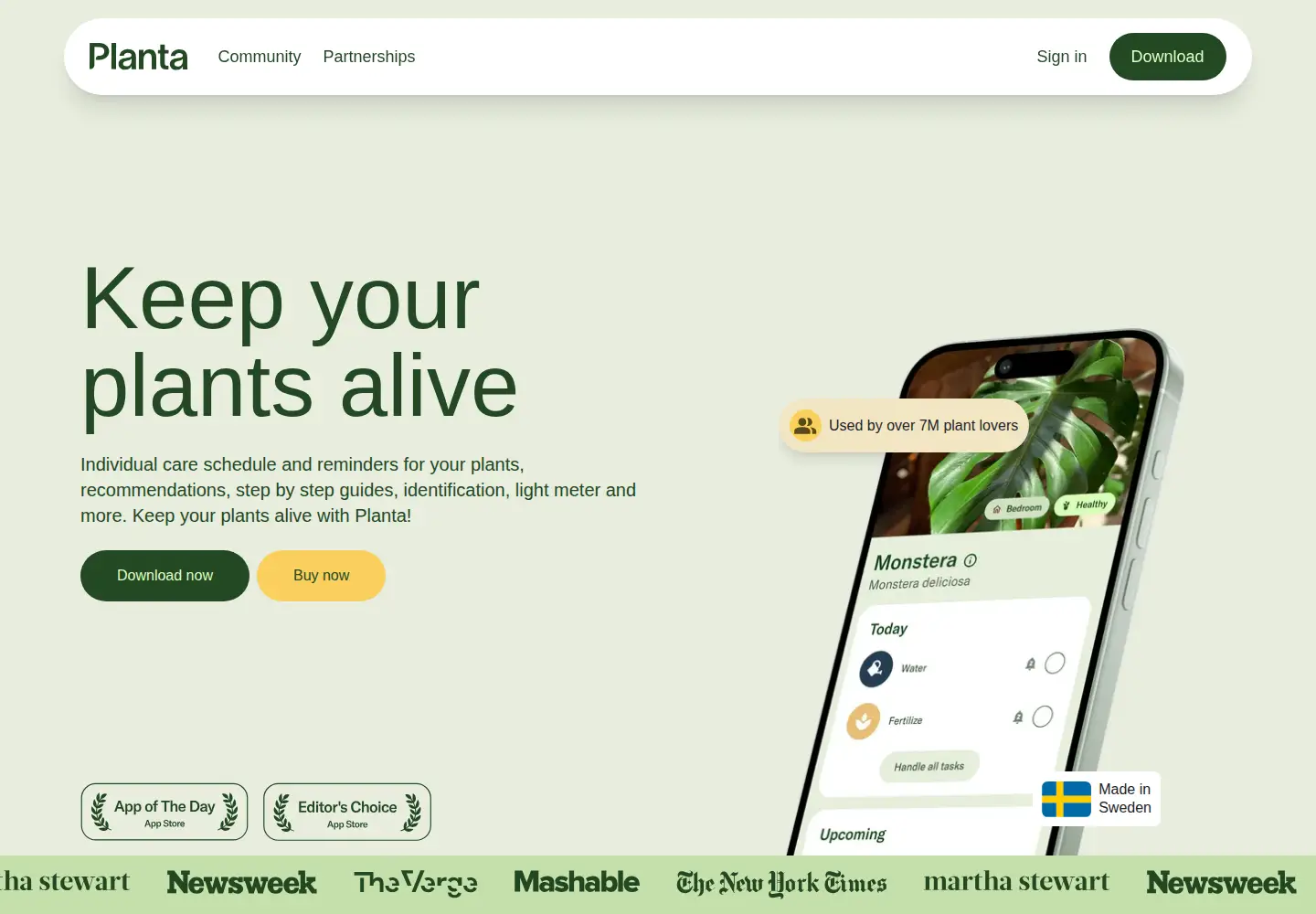Screenshot of getplanta.com