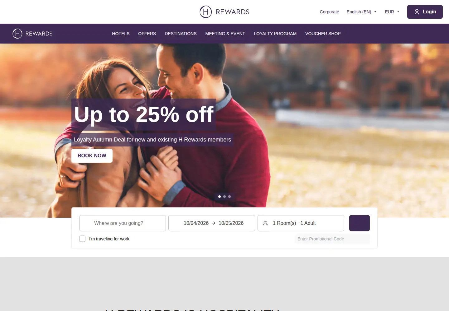 Screenshot of hrewards.com