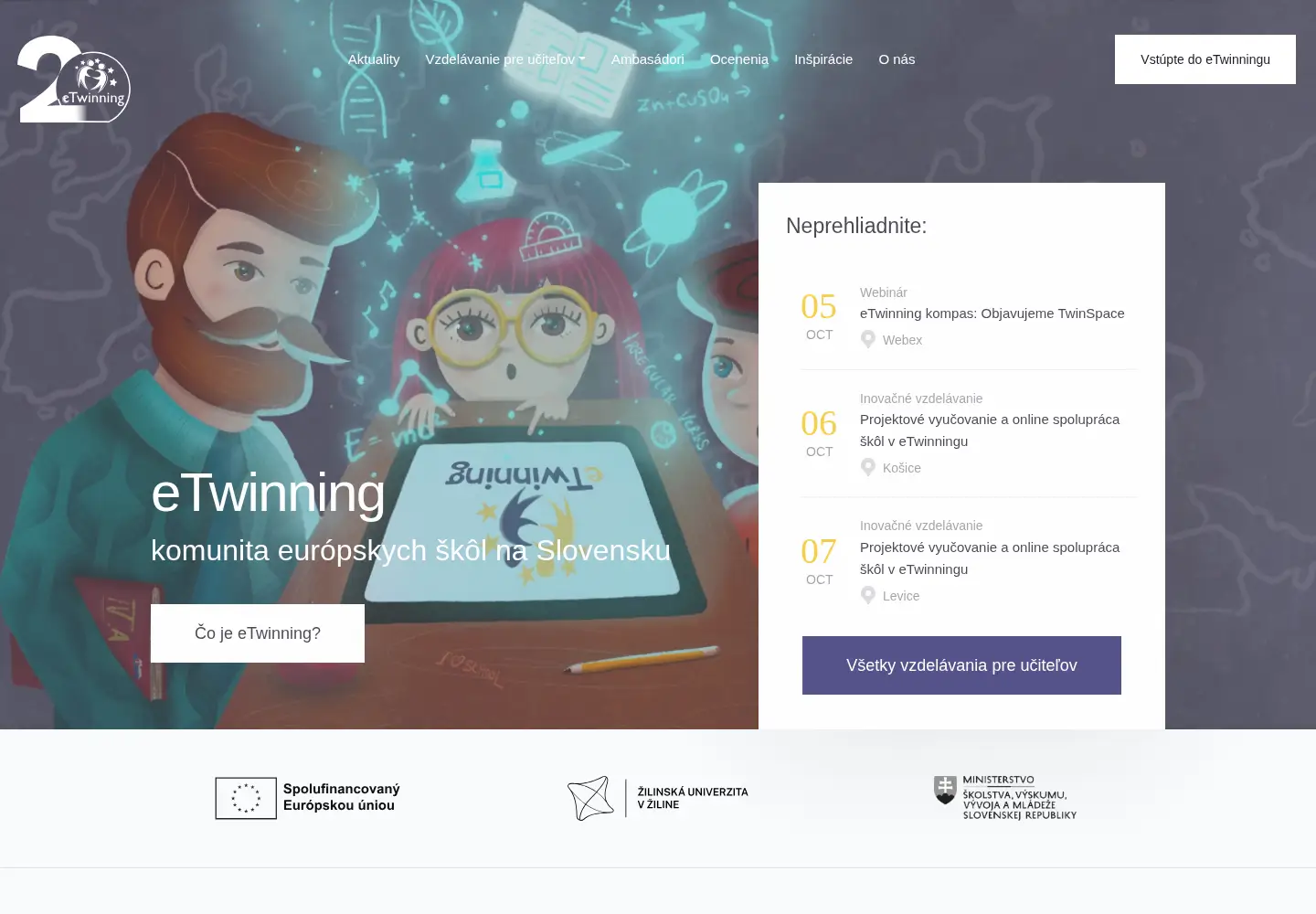 Screenshot of etwinning.sk