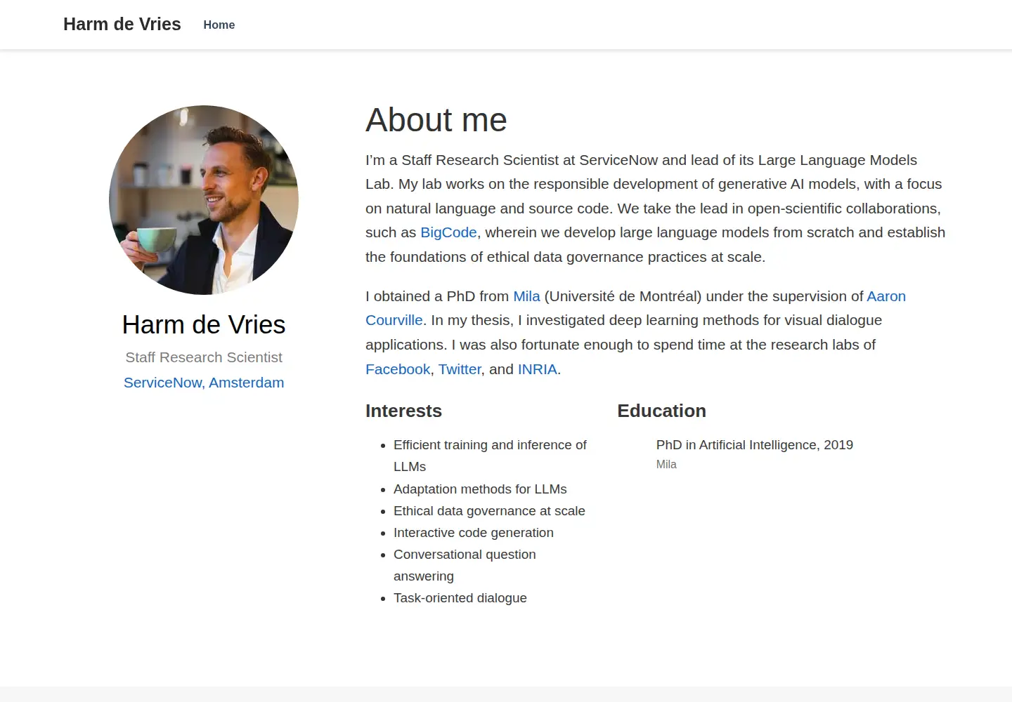 Screenshot of harmdevries.com