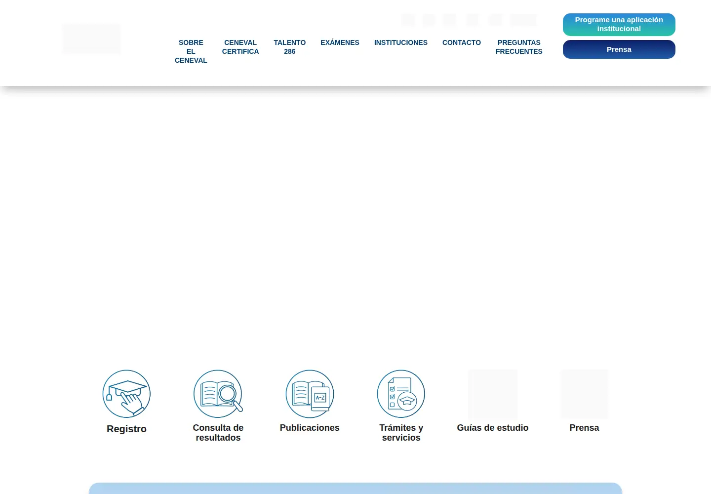 Screenshot of ceneval.edu.mx